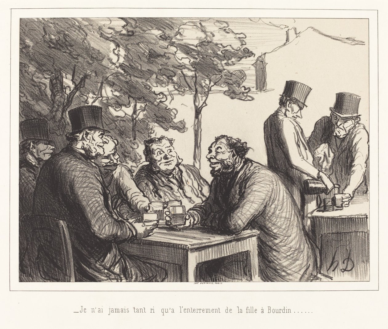 Nigdy nie śmiałam się tak bardzo, jak na pogrzebie córki Bourdina... autorstwa Honoré Daumier