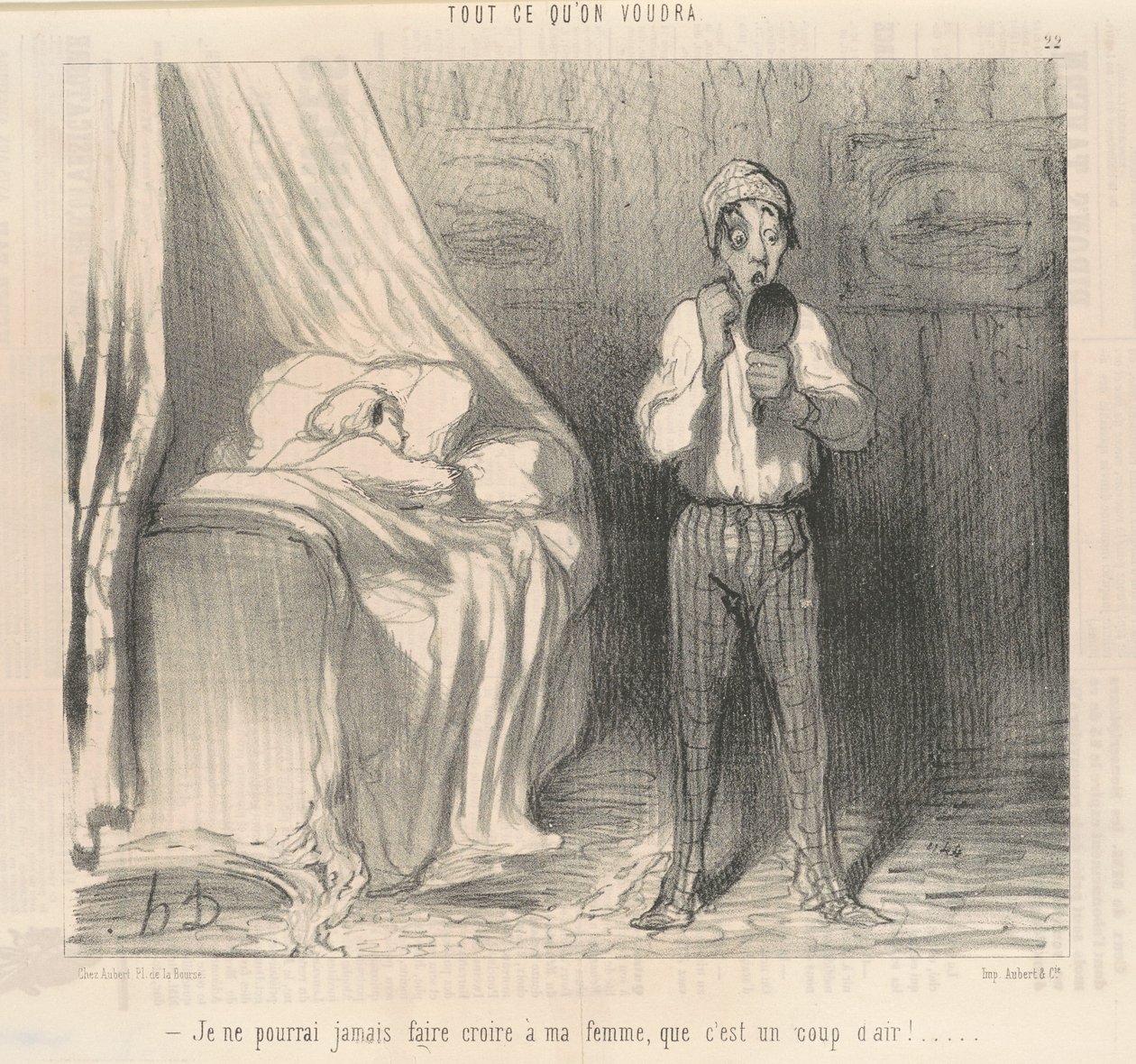 Nigdy nie mogłem sprawić, by moja żona uwierzyła... autorstwa Honoré Daumier