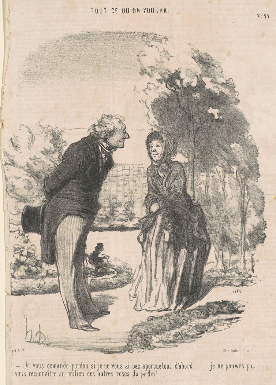 Błagam o wybaczenie, gdybym cię nie widział... autorstwa Honoré Daumier