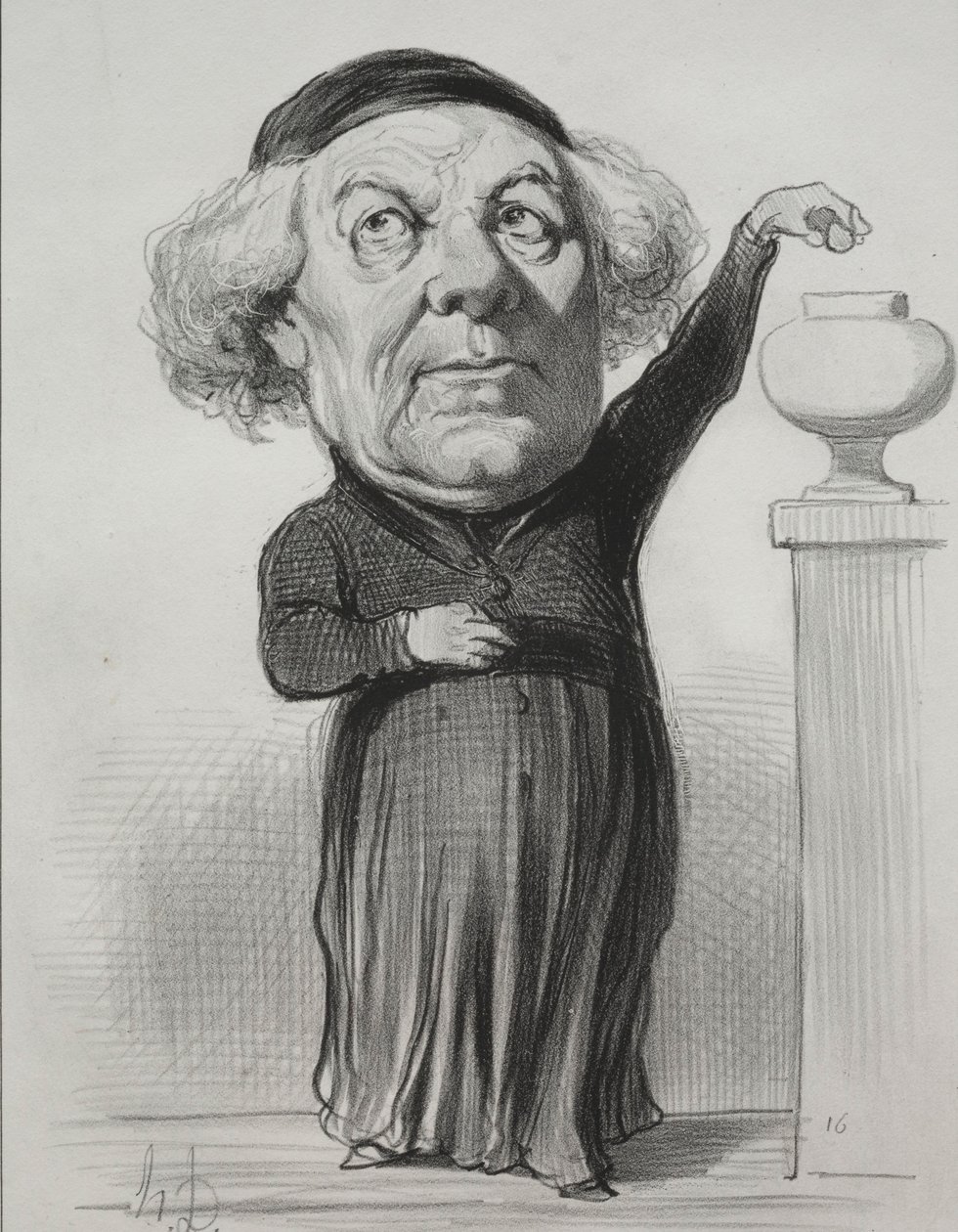 Jean Jacques Fayet, biskup Orleanu, 1849. autorstwa Honoré Daumier
