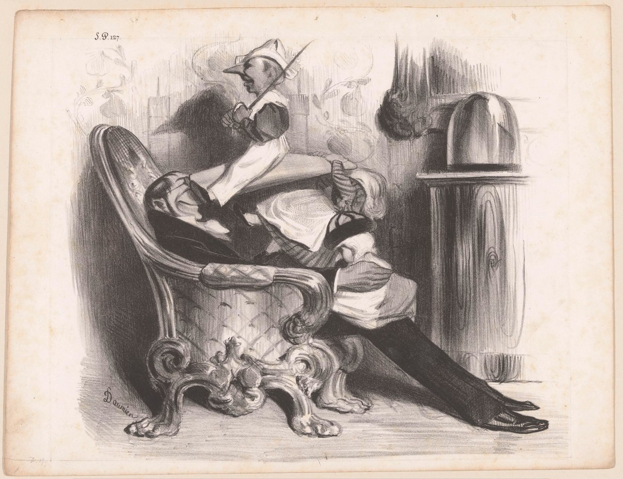 Karikatuur van minister Antoine Maurice Apollinaire d