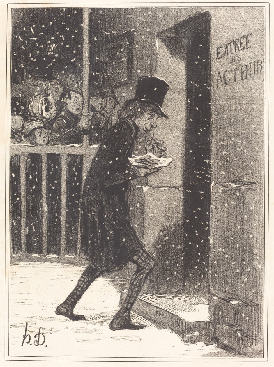 Aktor chodzący po linie autorstwa Honoré Daumier