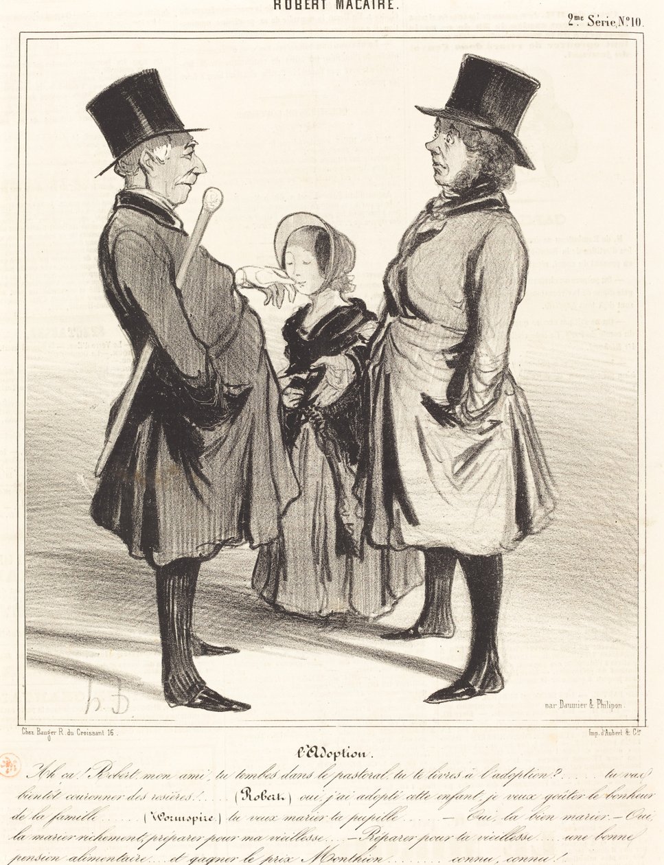 Adopcja - Ach! Robercie, mój przyjacielu... autorstwa Honoré Daumier