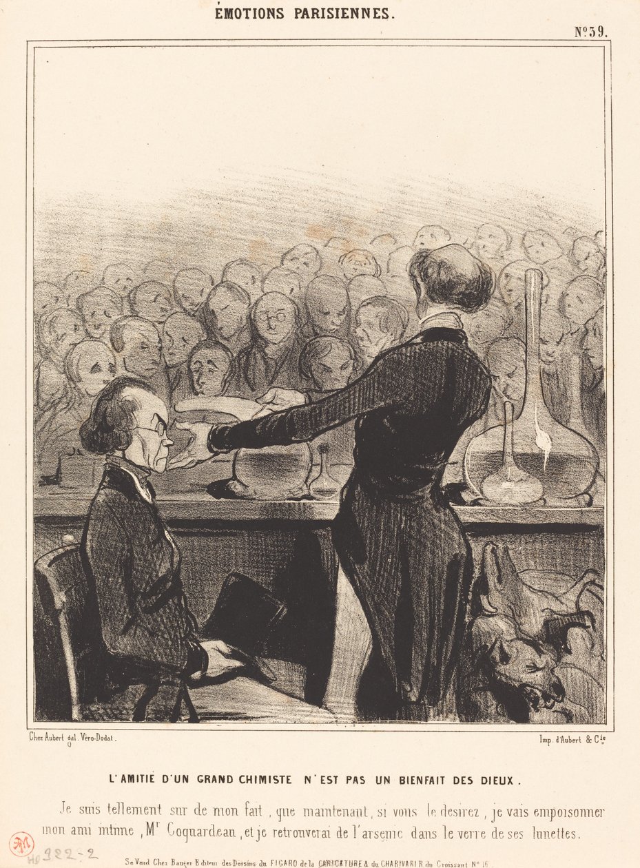 Przyjaźń wielkiego chemika... autorstwa Honoré Daumier
