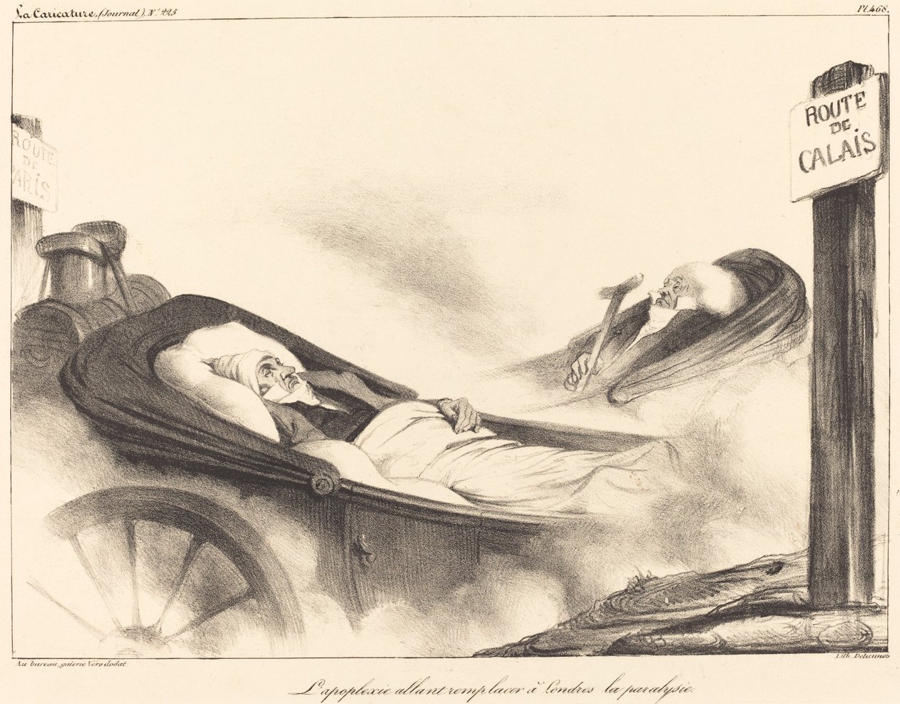 Apopleksja zastąpi paraliż w Londynie autorstwa Honoré Daumier