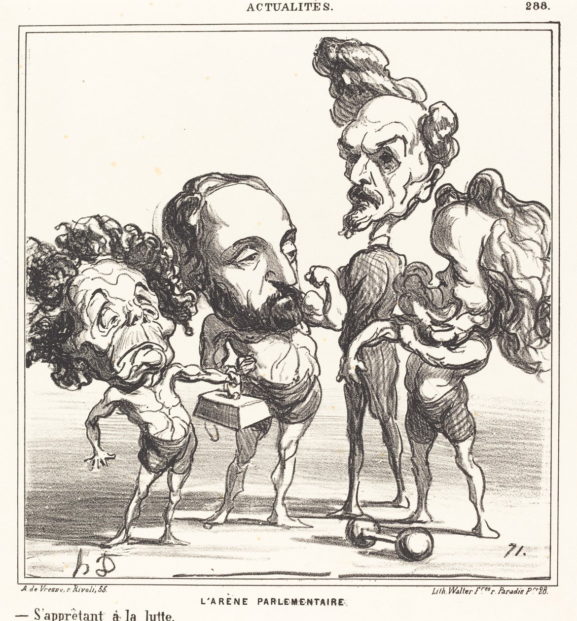 Arena Parlamentarna autorstwa Honoré Daumier