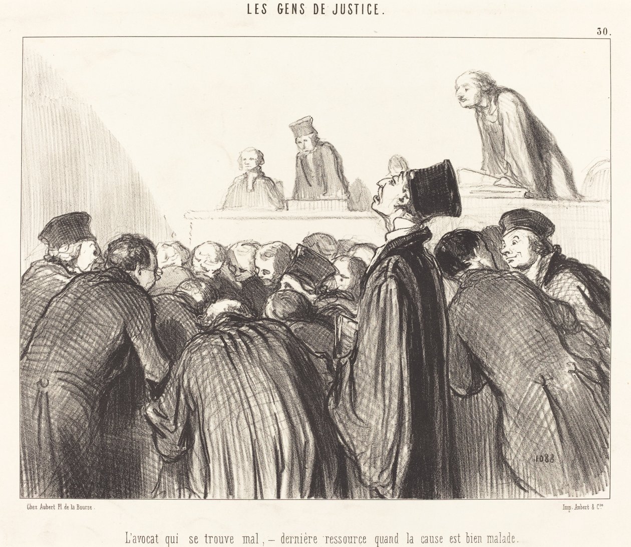 Prawnik, który jest chory autorstwa Honoré Daumier