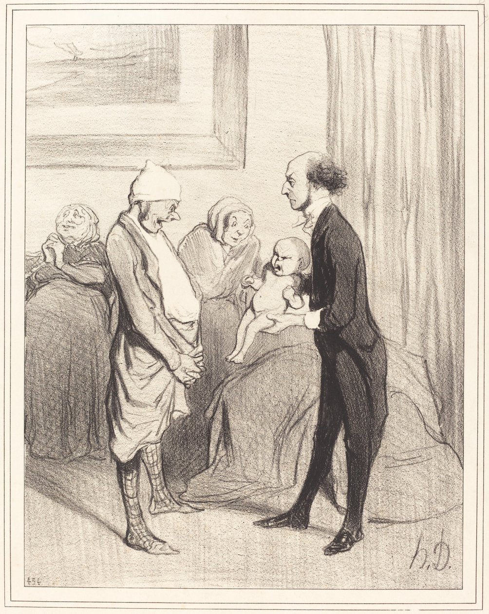 Wejście w życie autorstwa Honoré Daumier