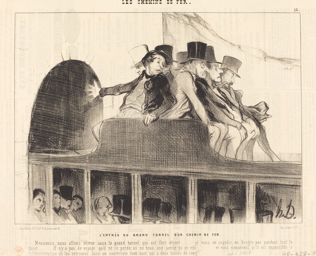 Wejście do Wielkiego Tunelu Kolejowego autorstwa Honoré Daumier