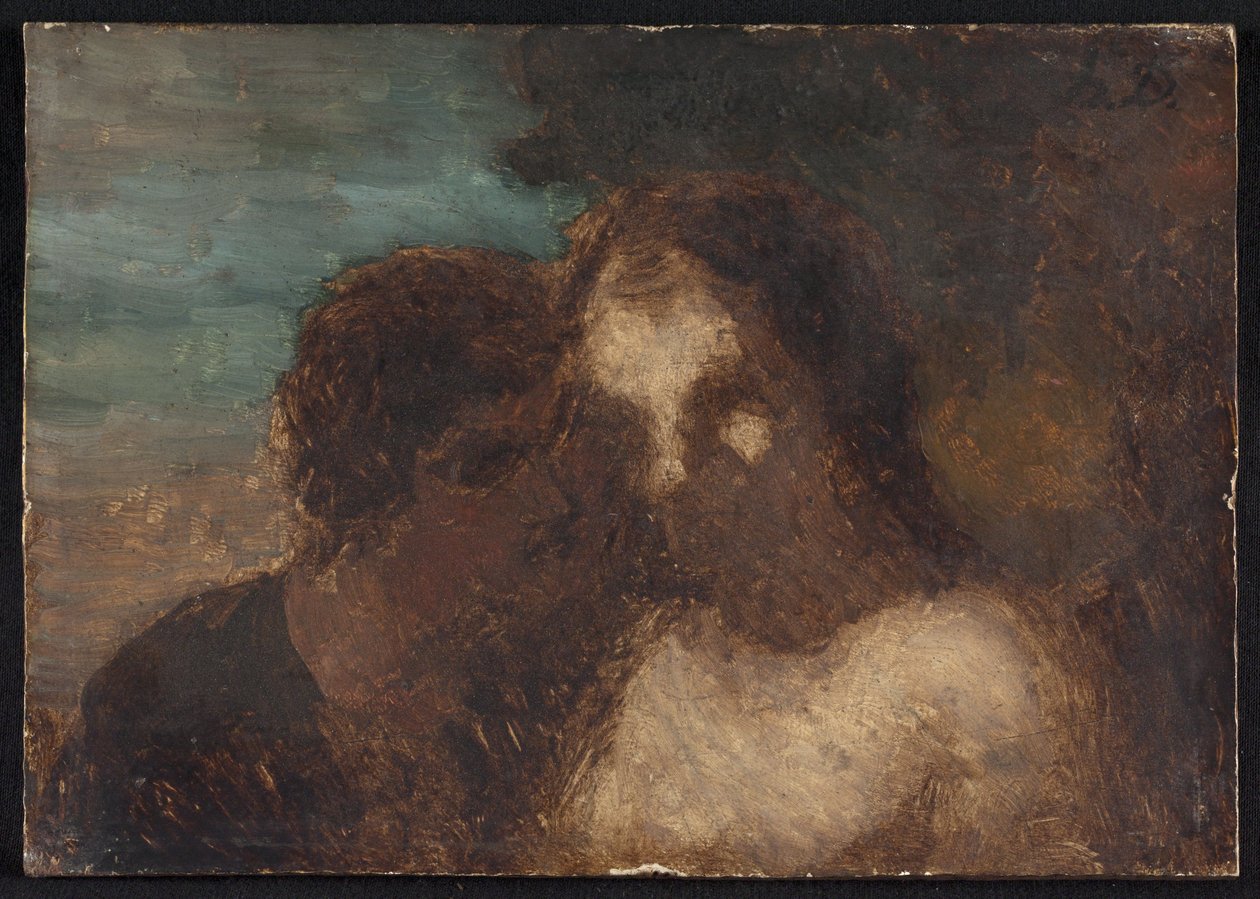 La Confidence lub Pocałunek Judasza autorstwa Honoré Daumier