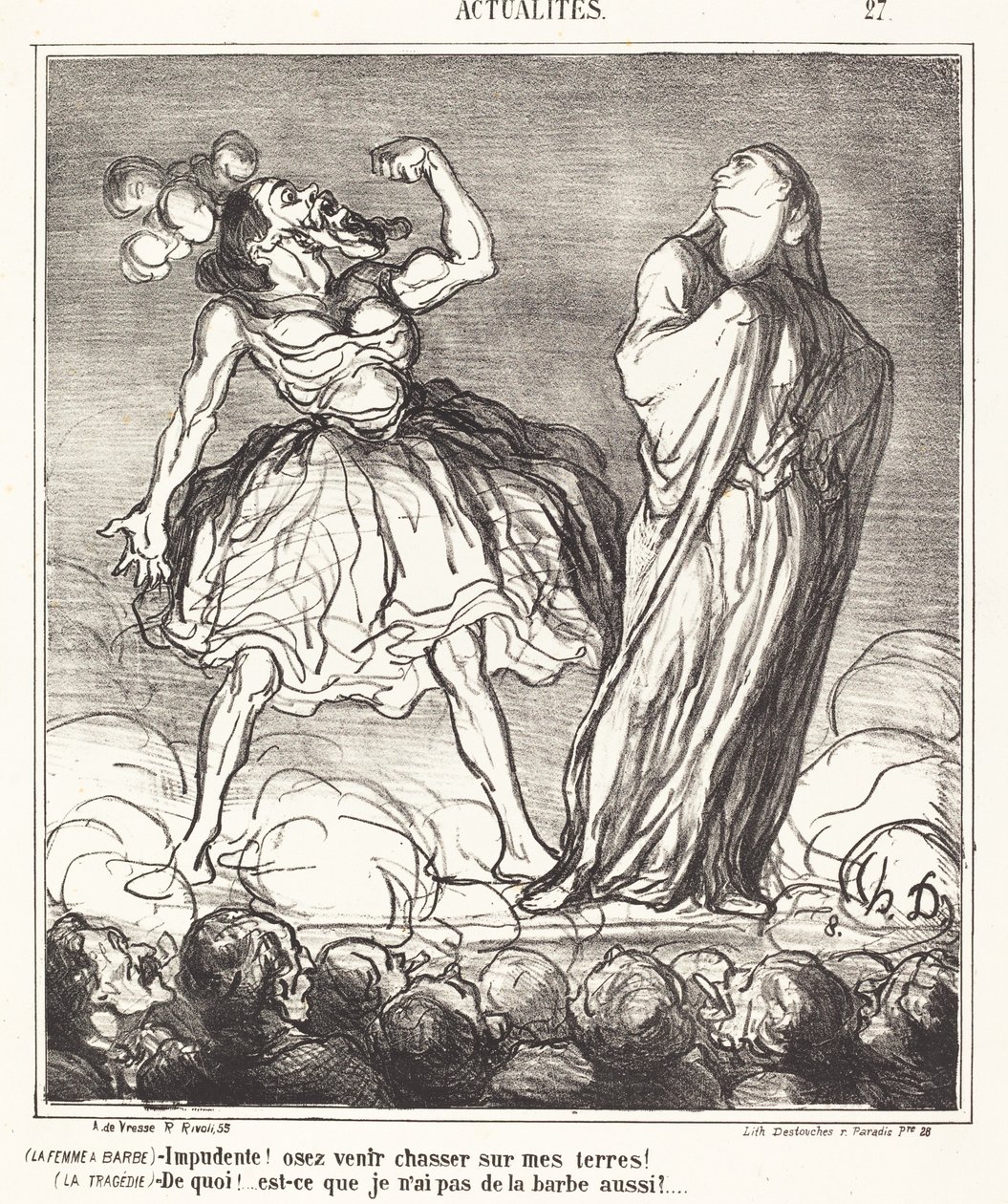 Kobieta z brodą autorstwa Honoré Daumier