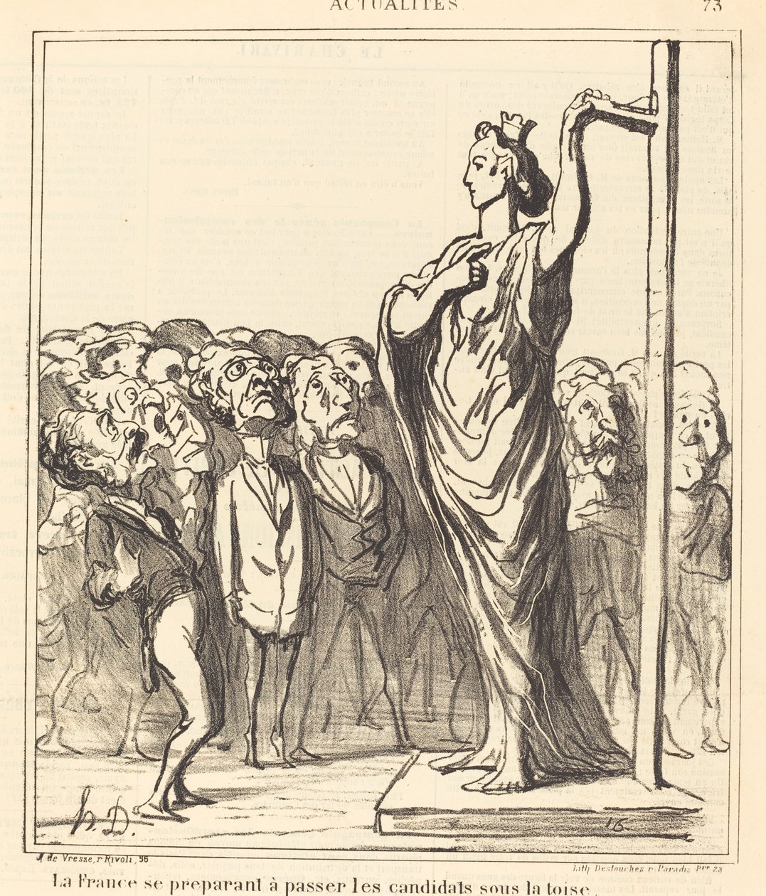 Francja przygotowuje się do przejścia... autorstwa Honoré Daumier