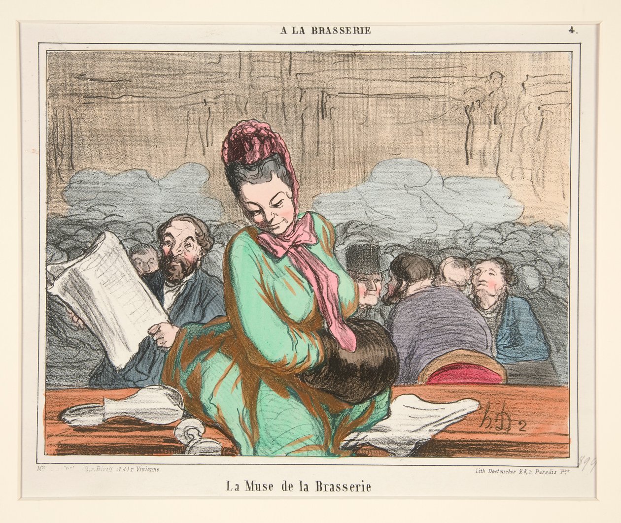 Muza browaru, z A La Brasserie autorstwa Honoré Daumier