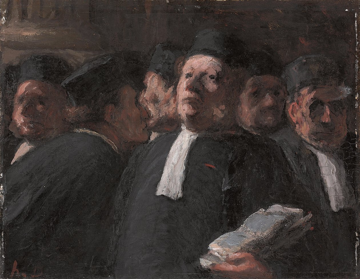 Salle des Pas-perdus w Pałacu Sprawiedliwości, autorstwa Honoré Daumier