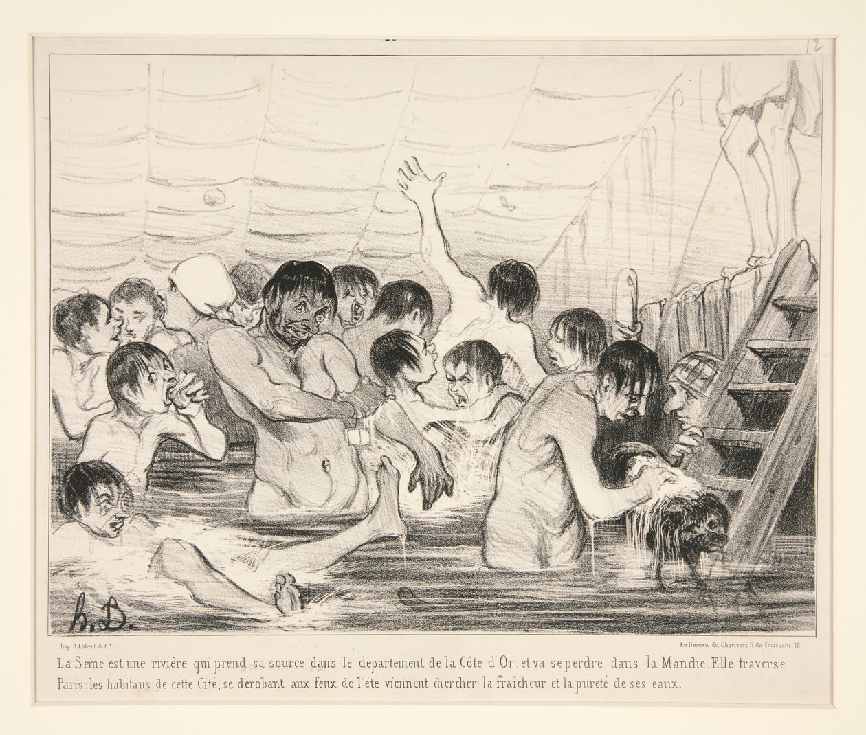Sekwana to rzeka, która ma swoje źródło w departamencie Cote d autorstwa Honoré Daumier
