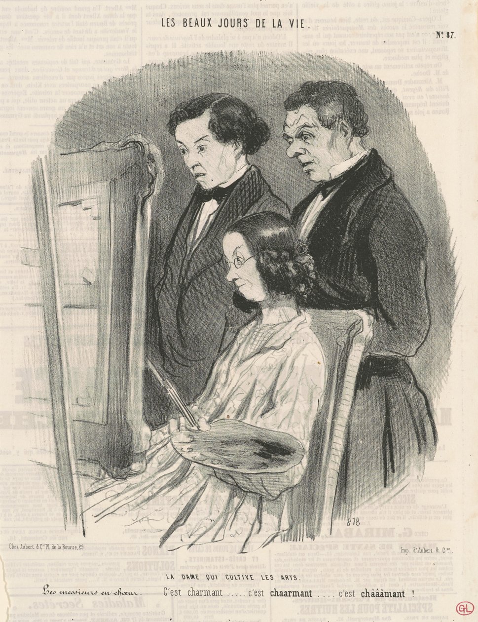 Pani, która kultywuje sztukę autorstwa Honoré Daumier