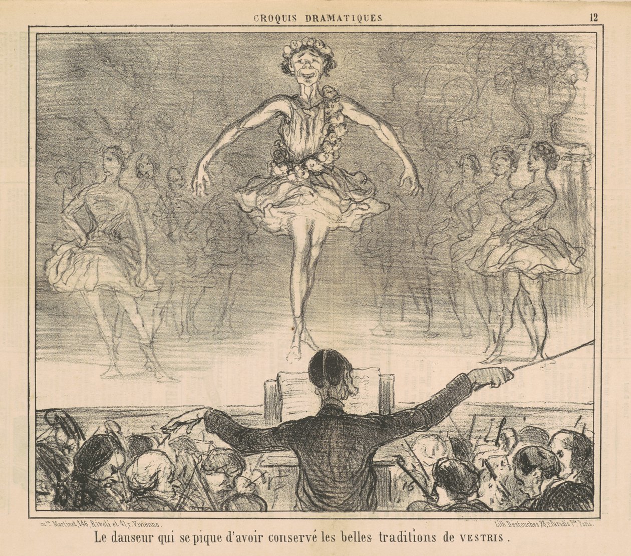 Tancerka, która szczyci się tym, że zachowała... autorstwa Honoré Daumier