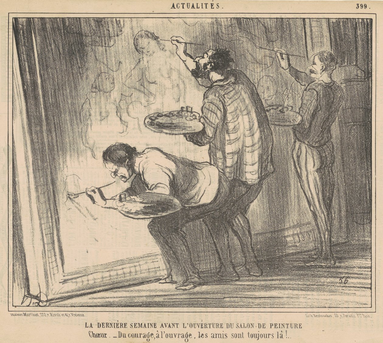 Ostatni tydzień przed otwarciem wystawy... autorstwa Honoré Daumier