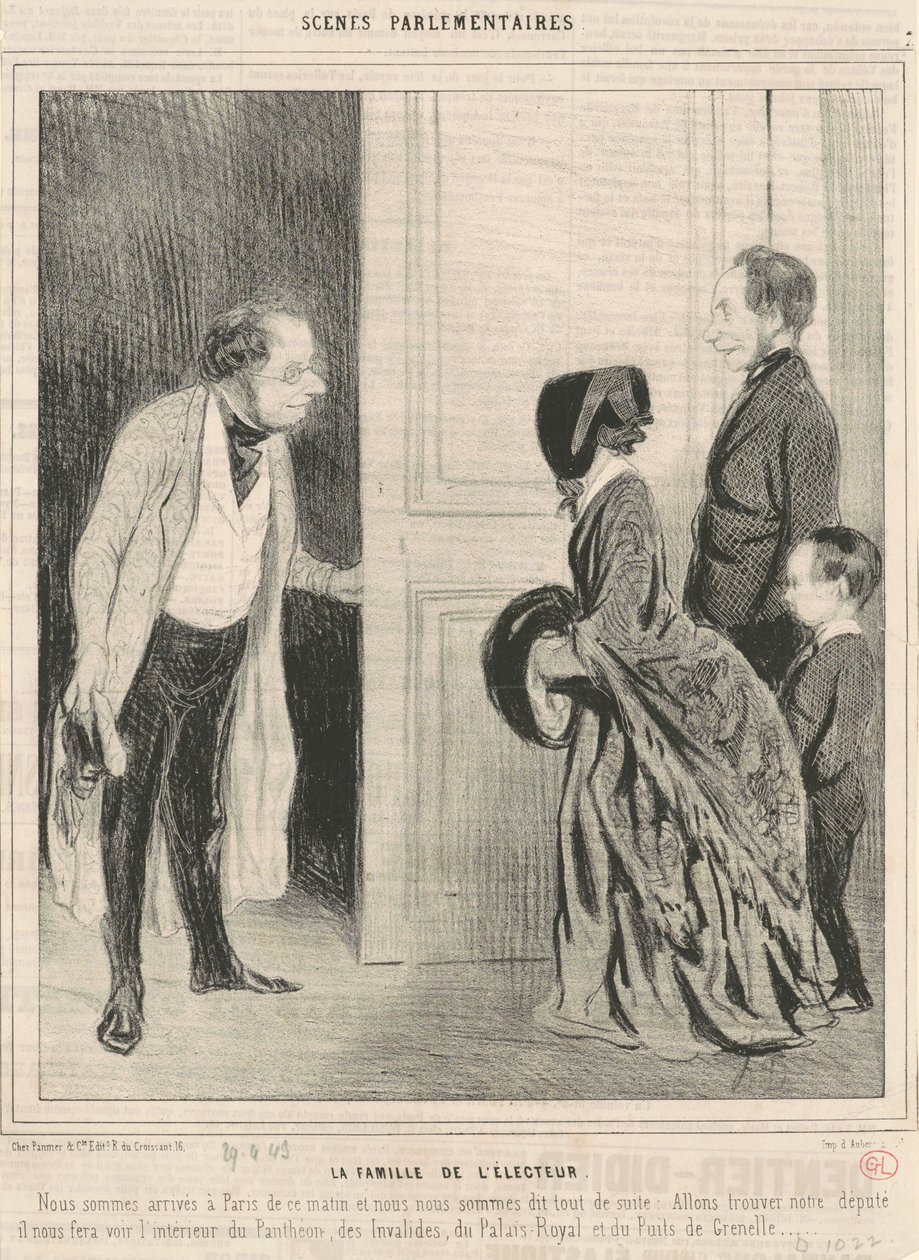 Rodzina wyborcy autorstwa Honoré Daumier