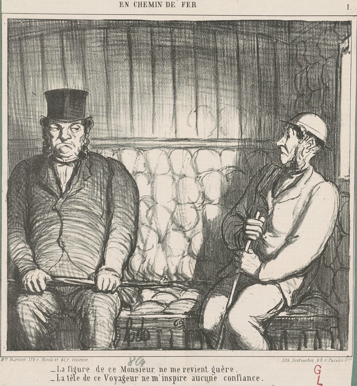 Twarz tego dżentelmena prawie nie przychodzi mi do głowy... autorstwa Honoré Daumier