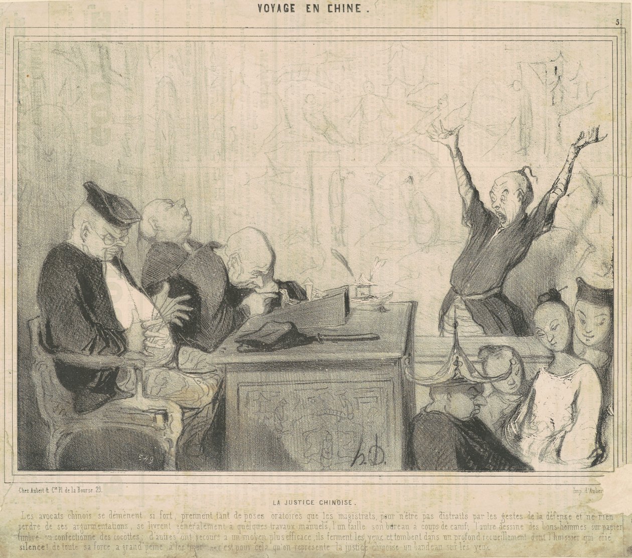 Chińska sprawiedliwość autorstwa Honoré Daumier