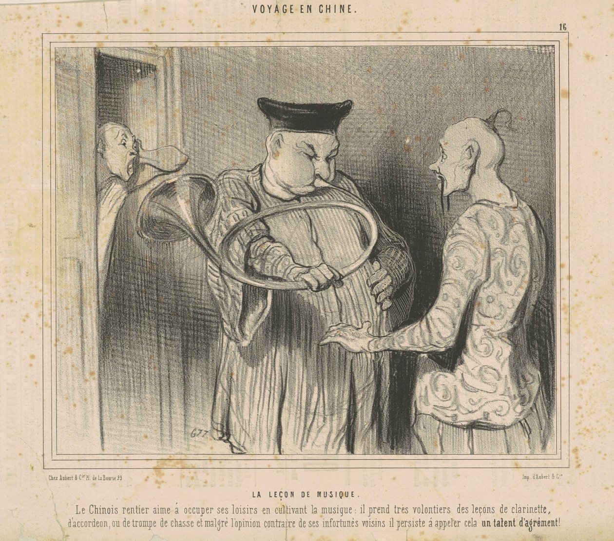 Lekcja muzyki autorstwa Honoré Daumier
