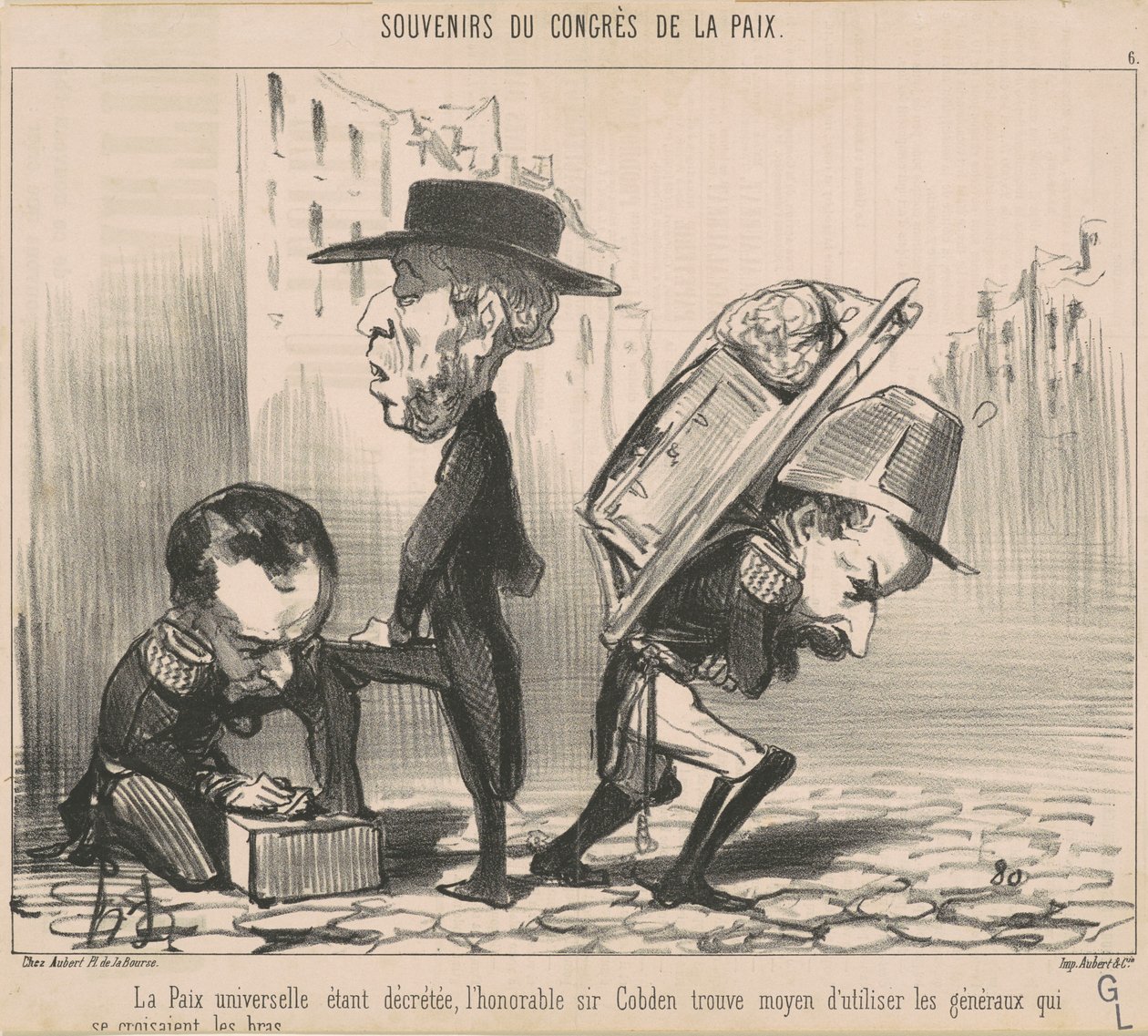 Dekret o powszechnym pokoju... autorstwa Honoré Daumier
