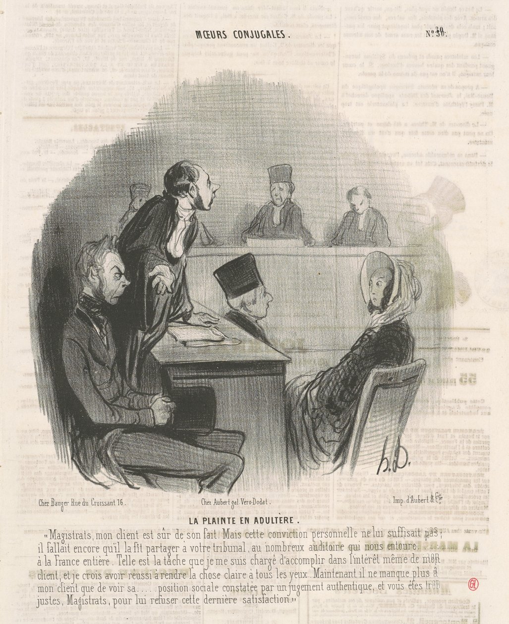 Skarga na cudzołóstwo autorstwa Honoré Daumier