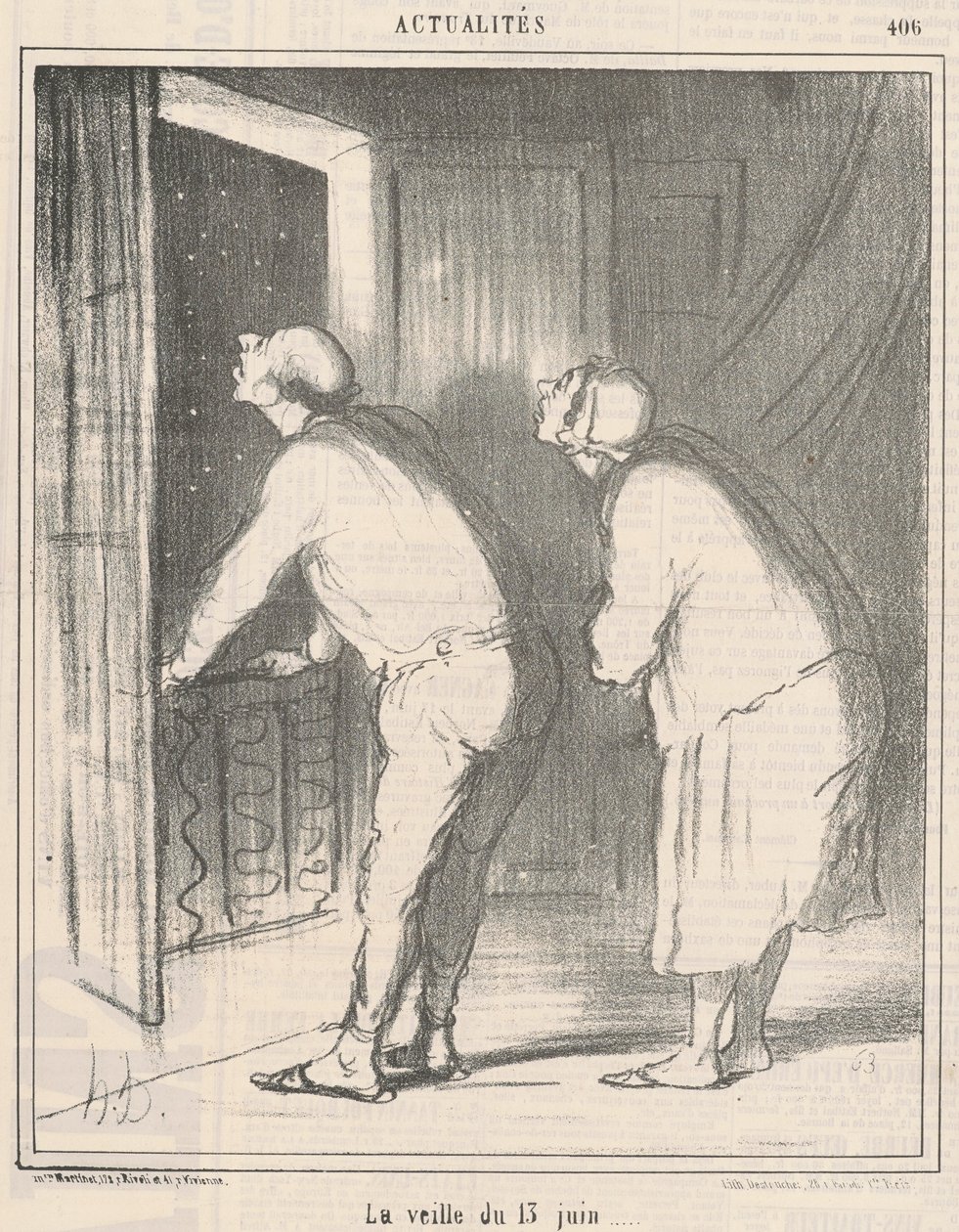 Dzień przed 13 czerwca autorstwa Honoré Daumier