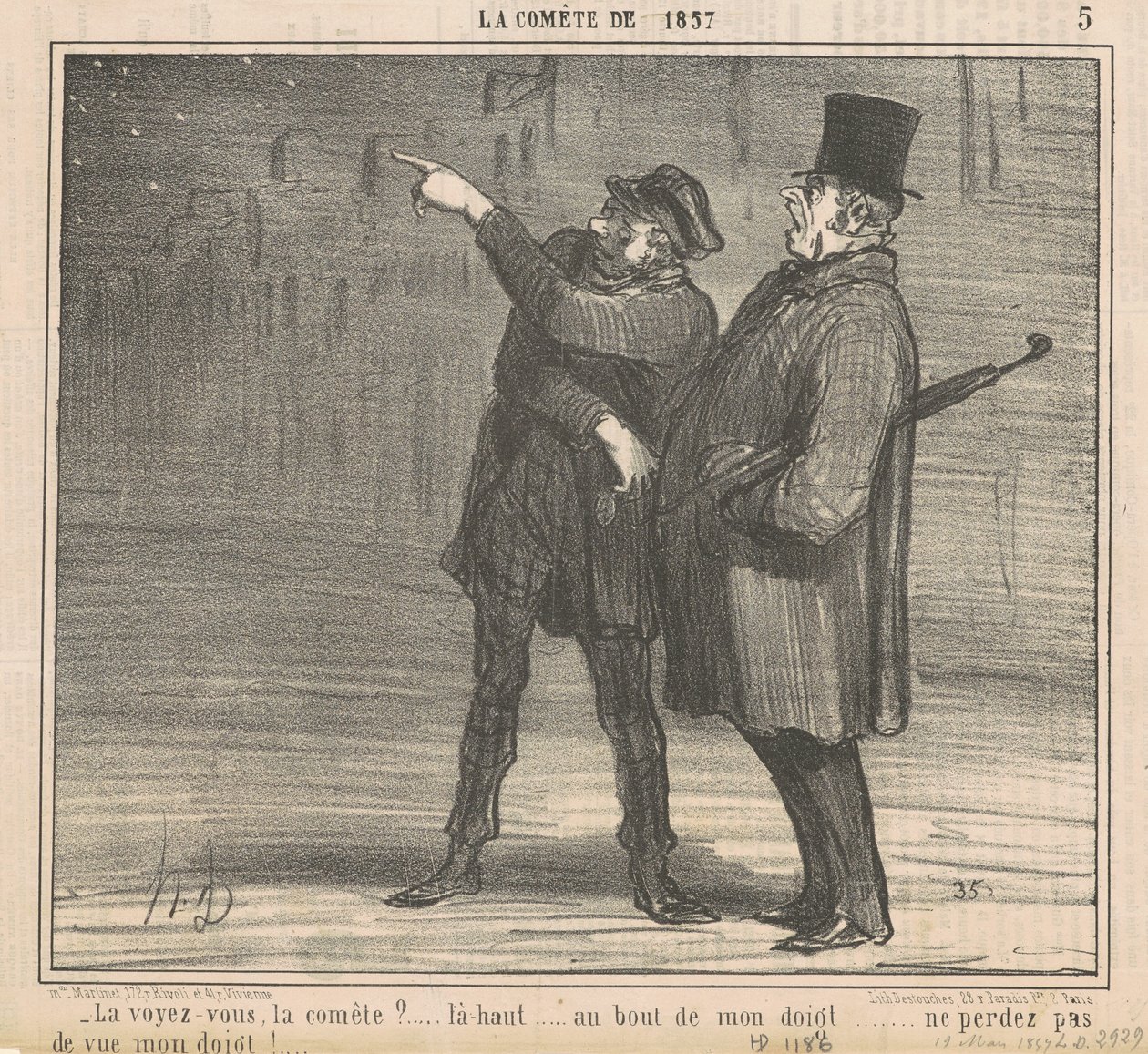 Czy widzisz kometę? ... autorstwa Honoré Daumier