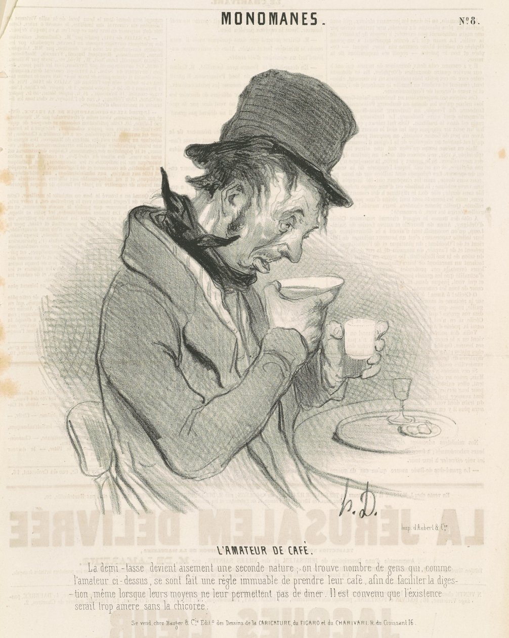 Miłośnik kawy autorstwa Honoré Daumier