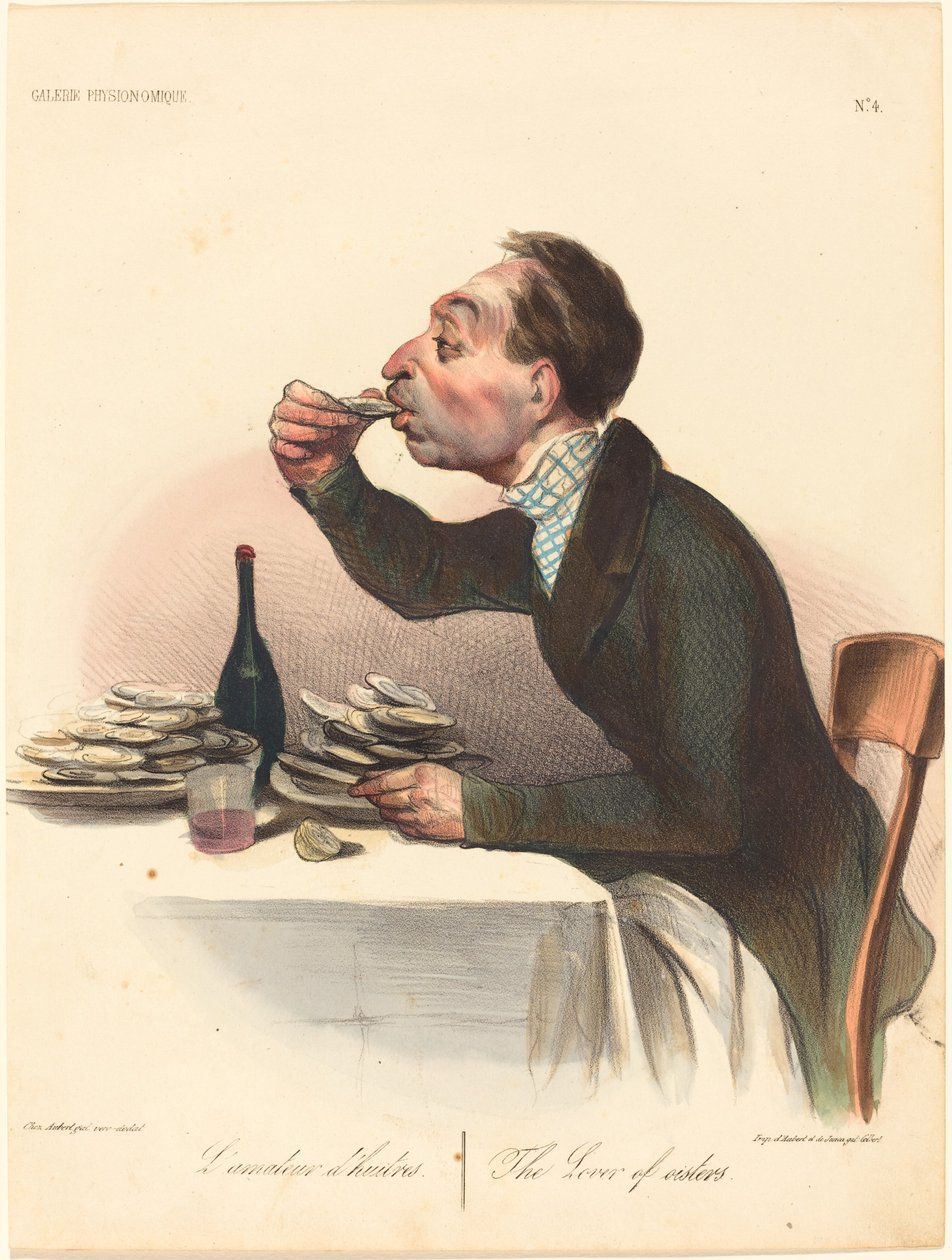 Miłośnik ostryg autorstwa Honoré Daumier