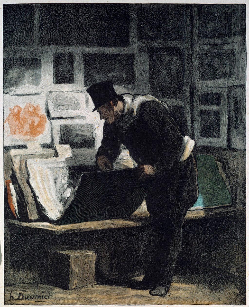 L „amateur d” drukuje Rysunek autorstwa Honore Daumier autorstwa Honoré Daumier