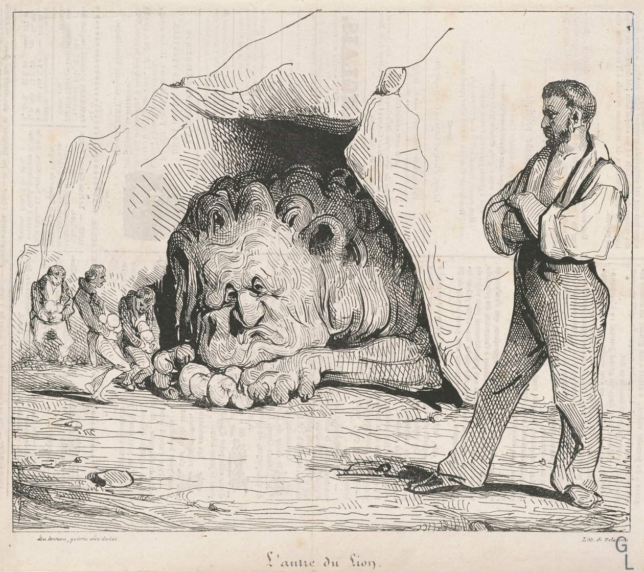 Dena lwa autorstwa Honoré Daumier