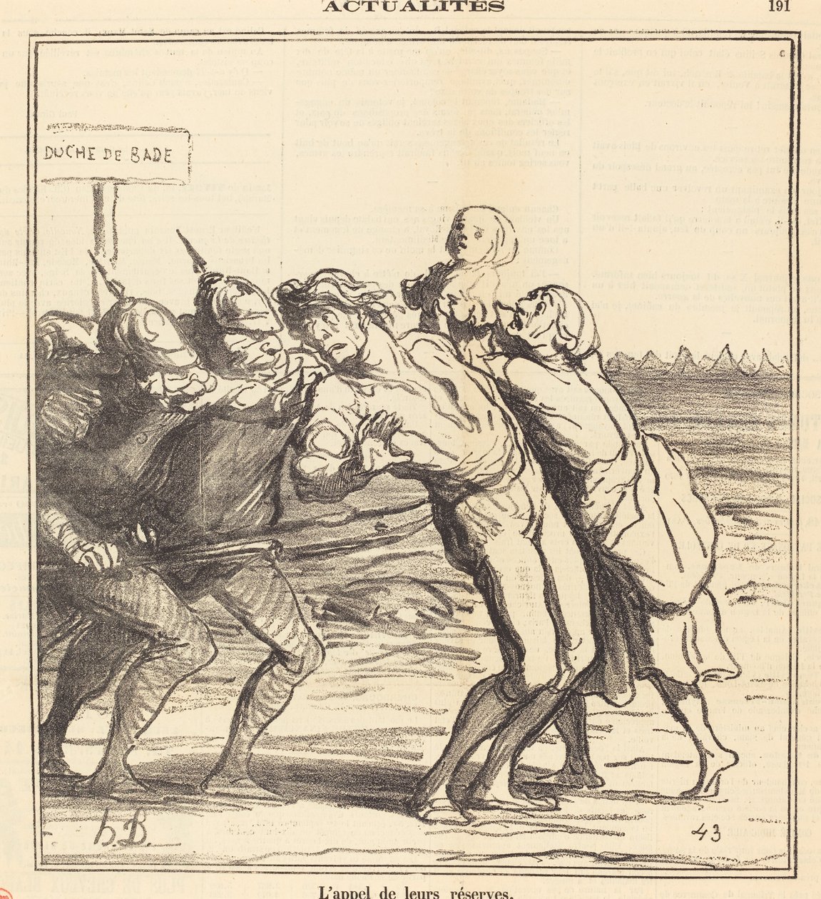 Wezwanie ich rezerw autorstwa Honoré Daumier