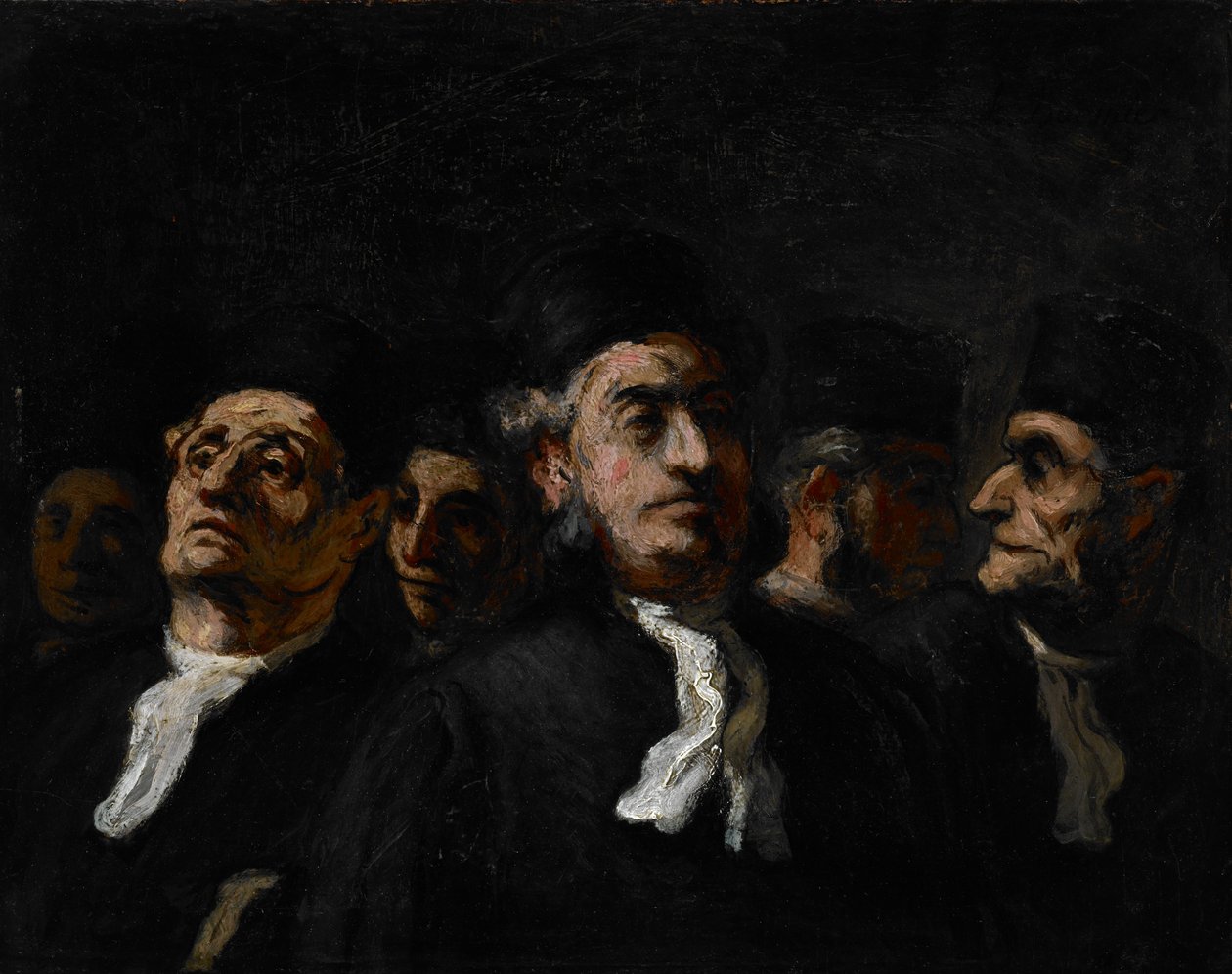 Spotkanie prawników, ok. 1860 r. autorstwa Honoré Daumier
