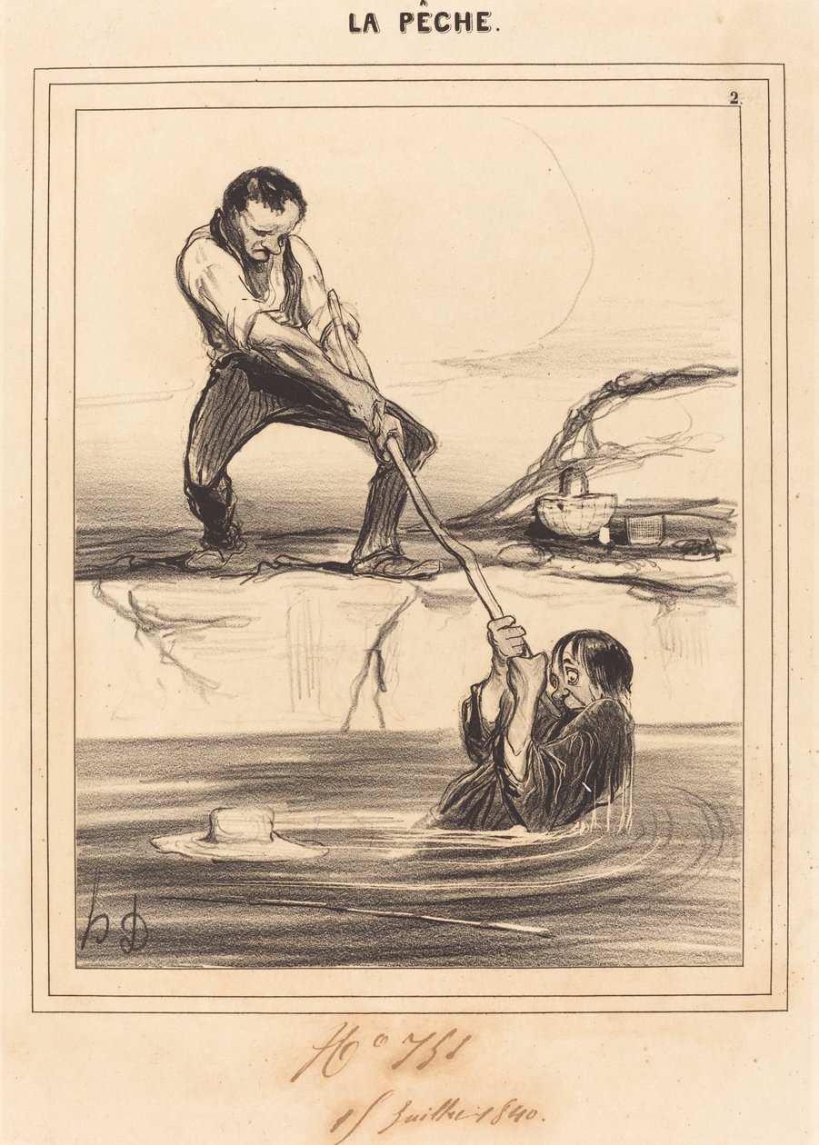 Barbillon obejmuje... autorstwa Honoré Daumier