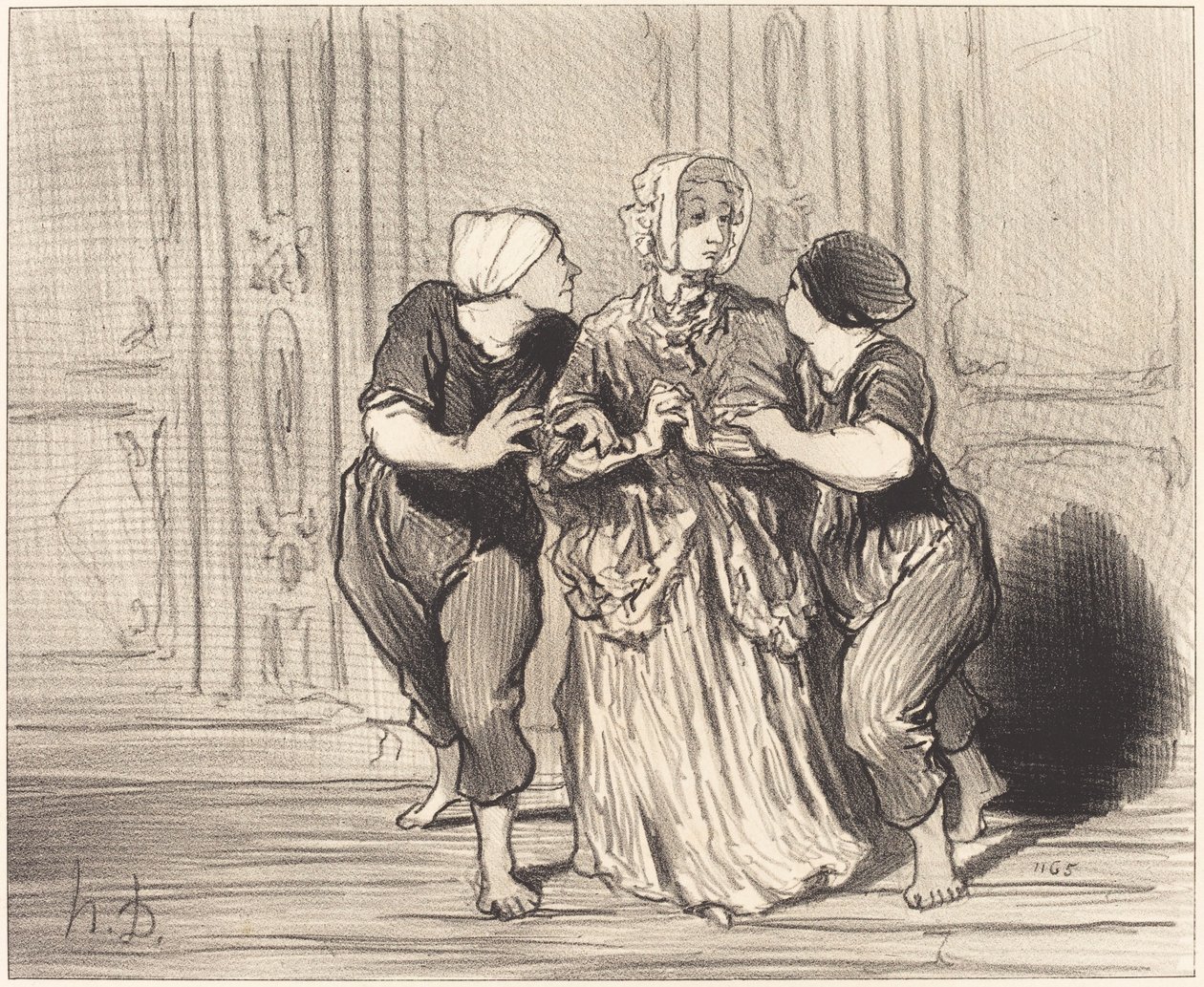 Płeć piękna w szkole pływania autorstwa Honoré Daumier