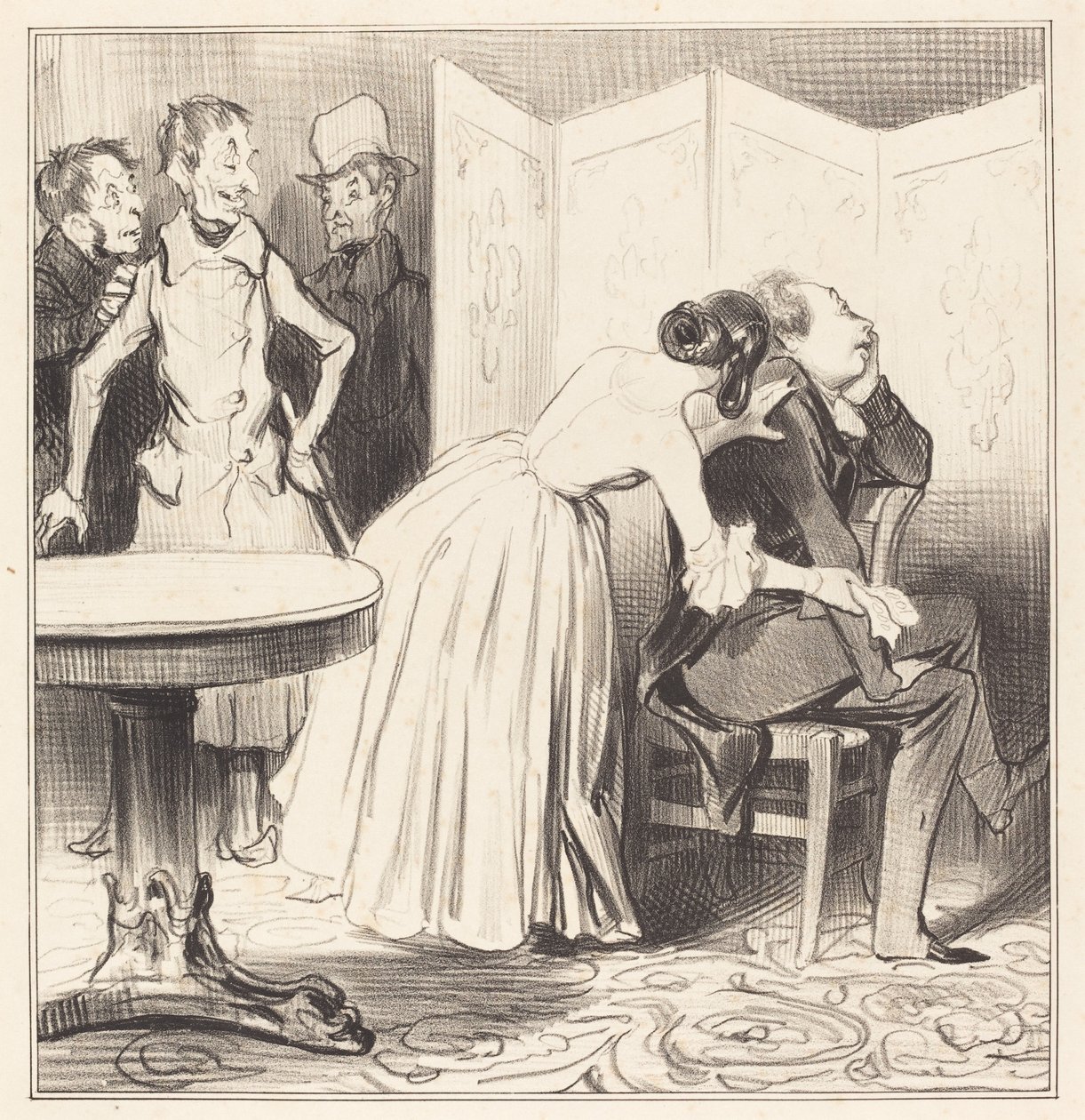 Chevalier des Adrets jest kochankiem... autorstwa Honoré Daumier