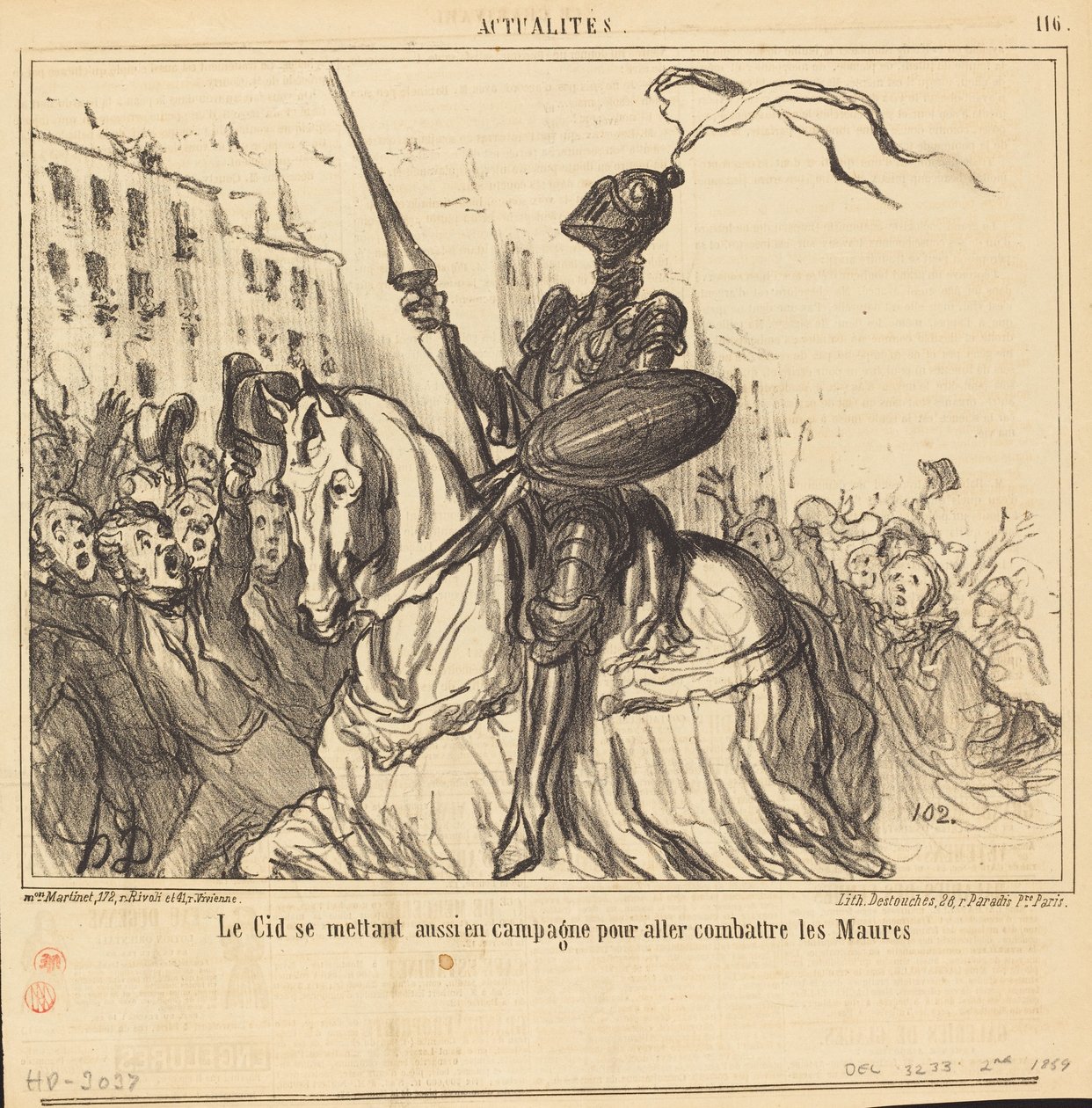 Le Cid prowadzi również kampanię... autorstwa Honoré Daumier