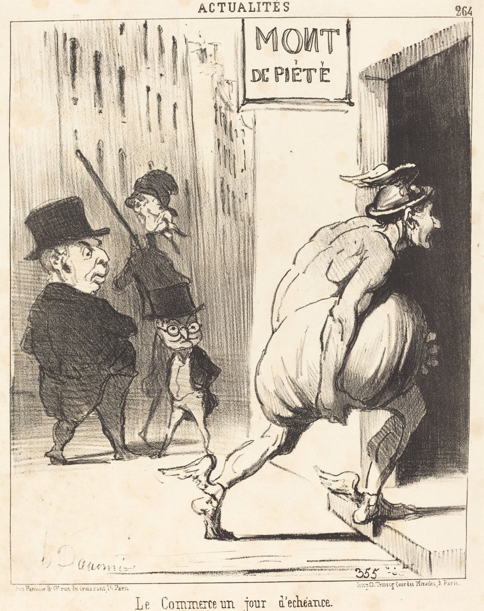 Handel w dniu wygaśnięcia autorstwa Honoré Daumier