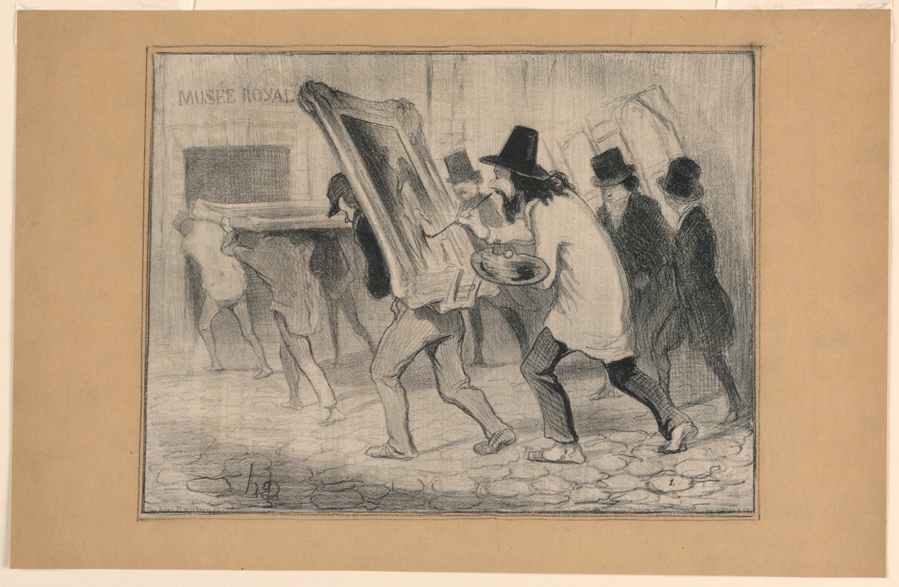 Ostatni dzień odbioru obrazów z Charivari autorstwa Honoré Daumier