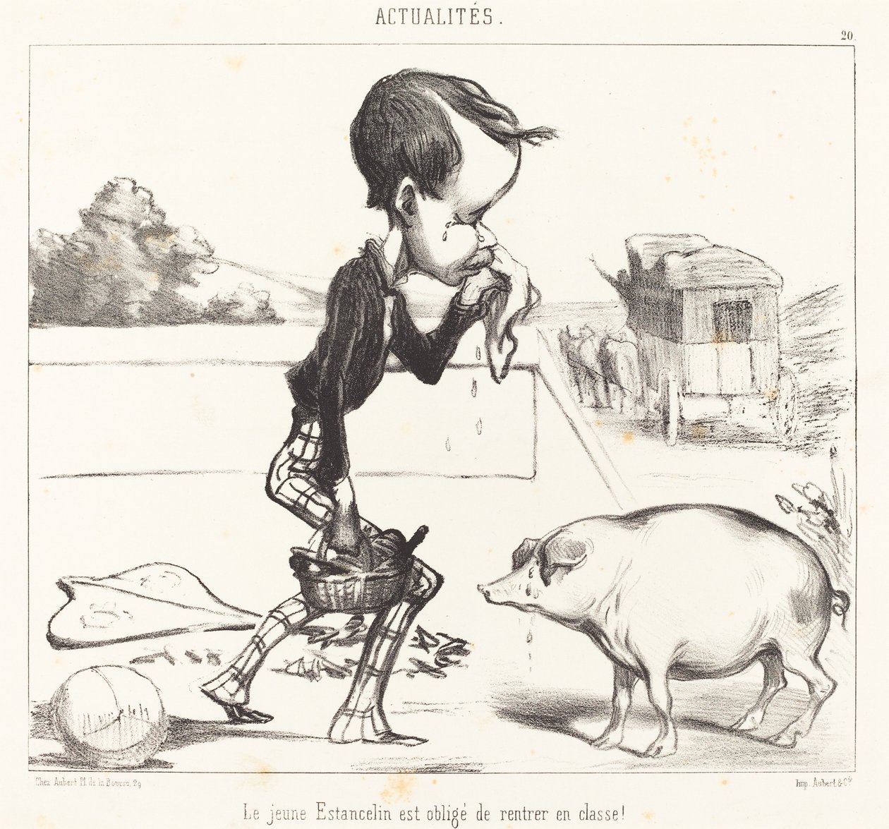 Młody Estancelin wraca do klasy! autorstwa Honoré Daumier