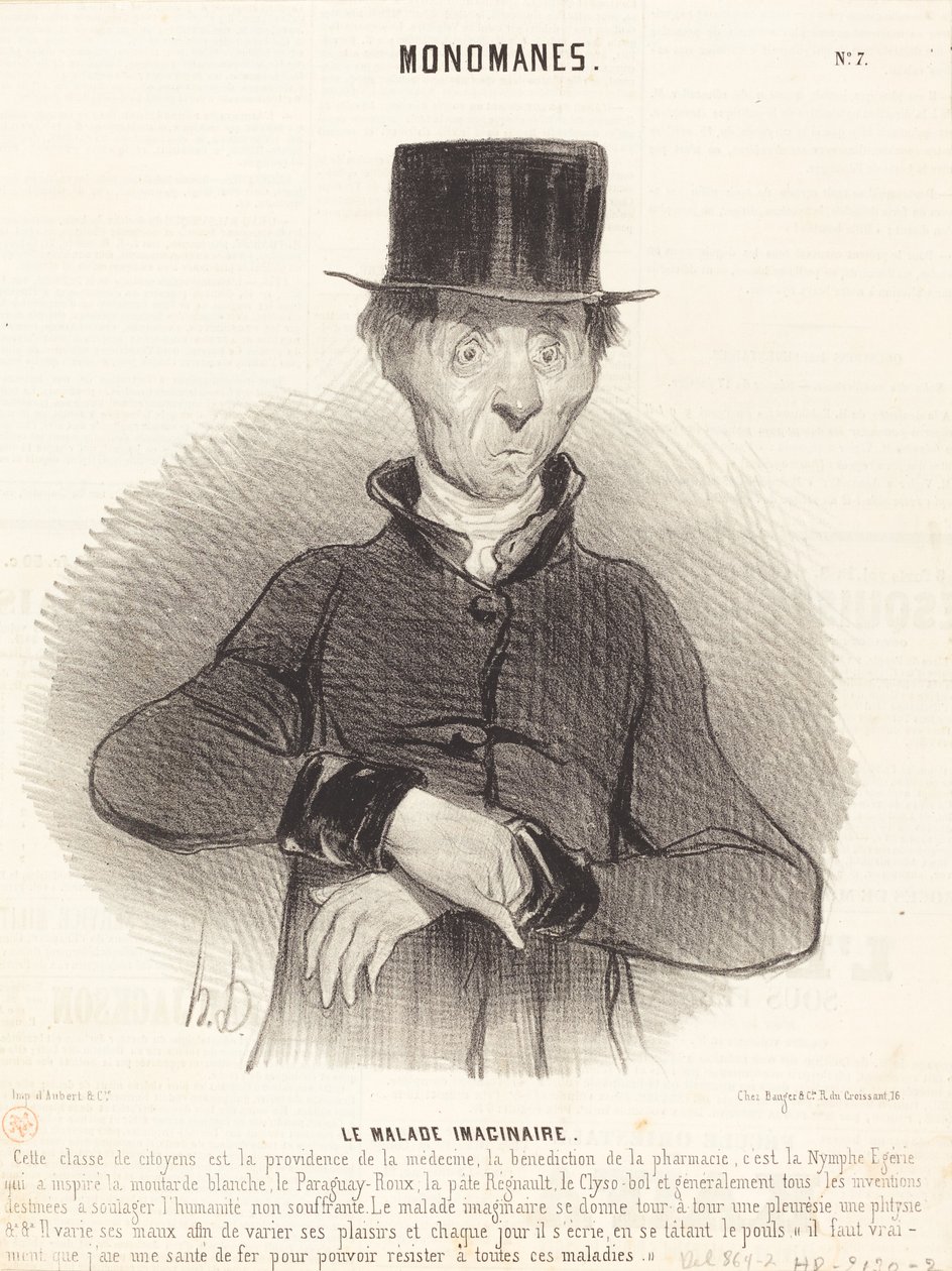 Wyimaginowany chory autorstwa Honoré Daumier