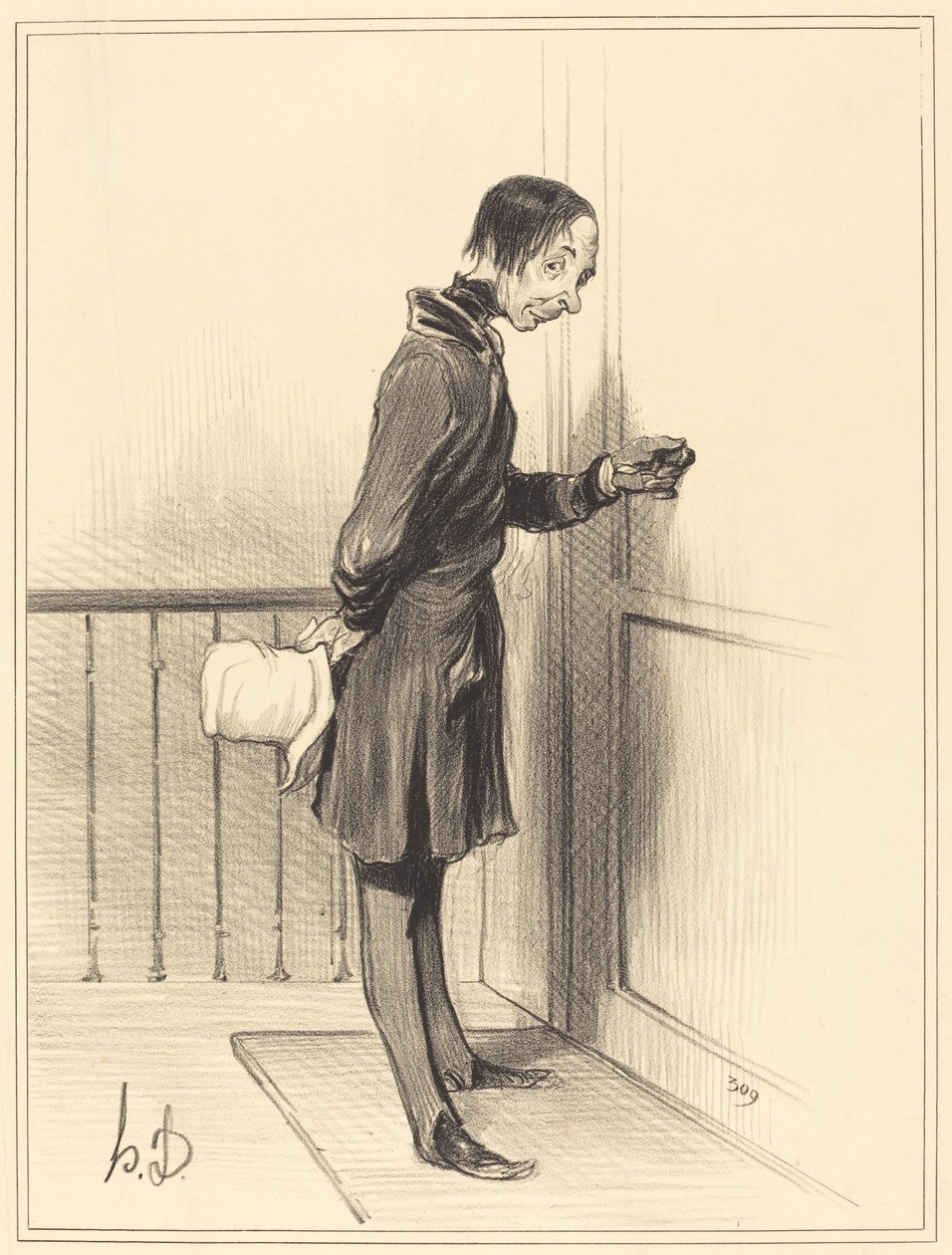 Żebrak w domu autorstwa Honoré Daumier