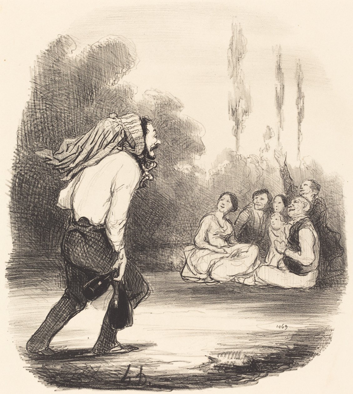 Najbardziej żartowniś w społeczeństwie autorstwa Honoré Daumier