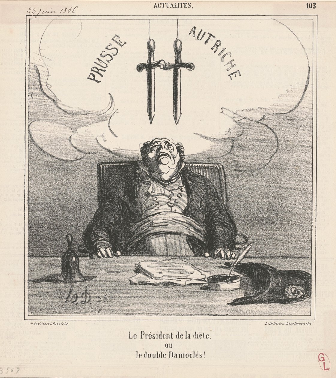 Przewodniczący Sejmu autorstwa Honoré Daumier