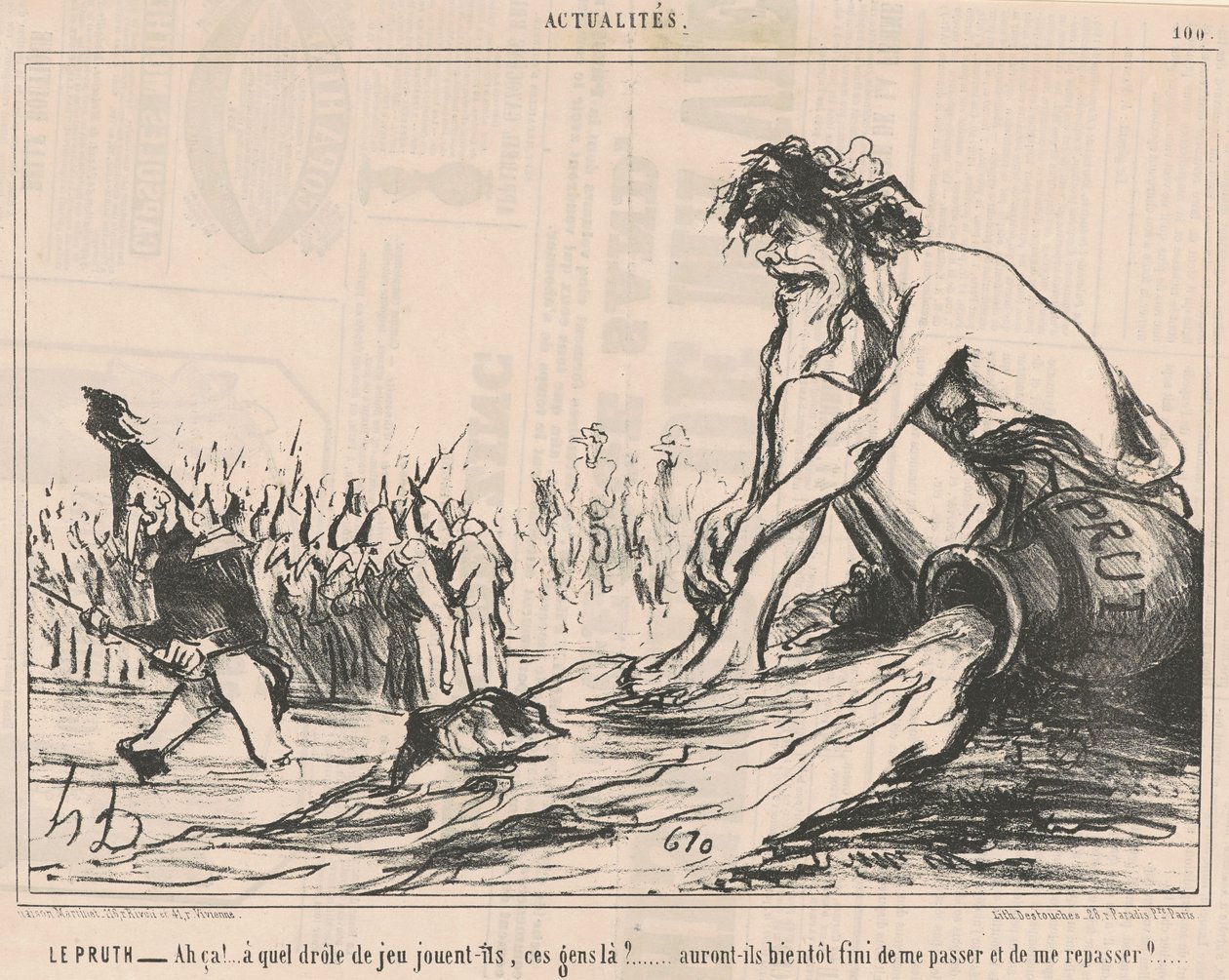 Le Pruth autorstwa Honoré Daumier