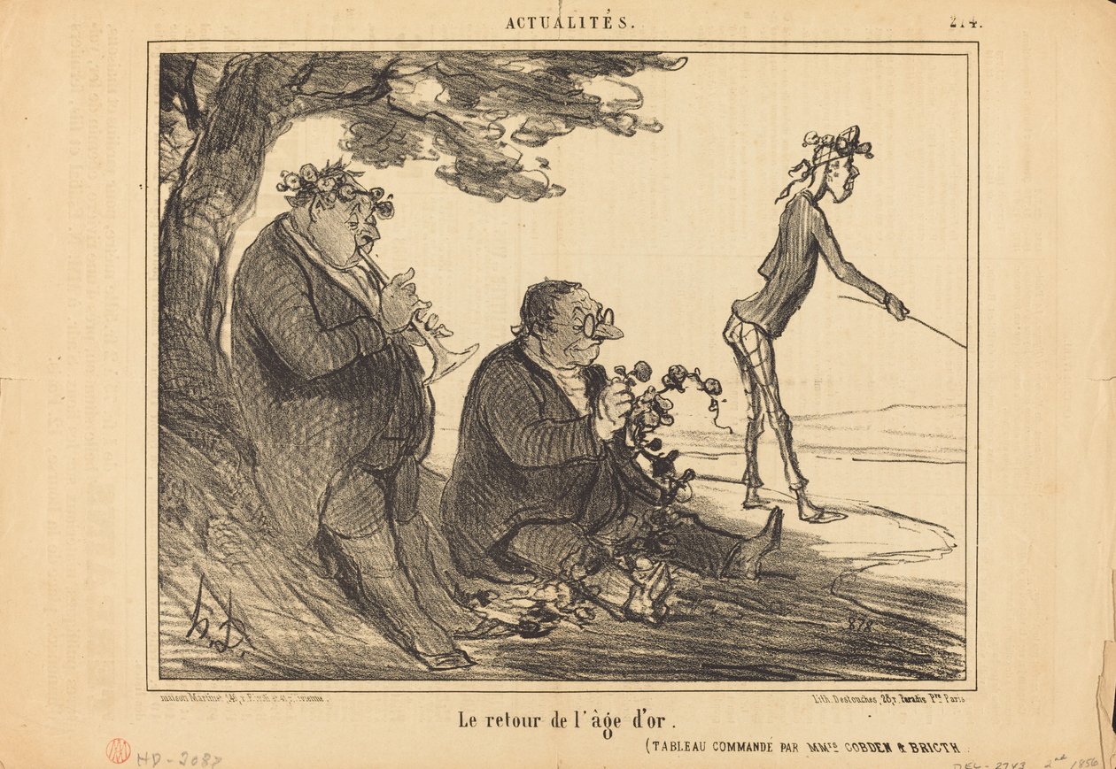 Powrót Złotego Wieku autorstwa Honoré Daumier