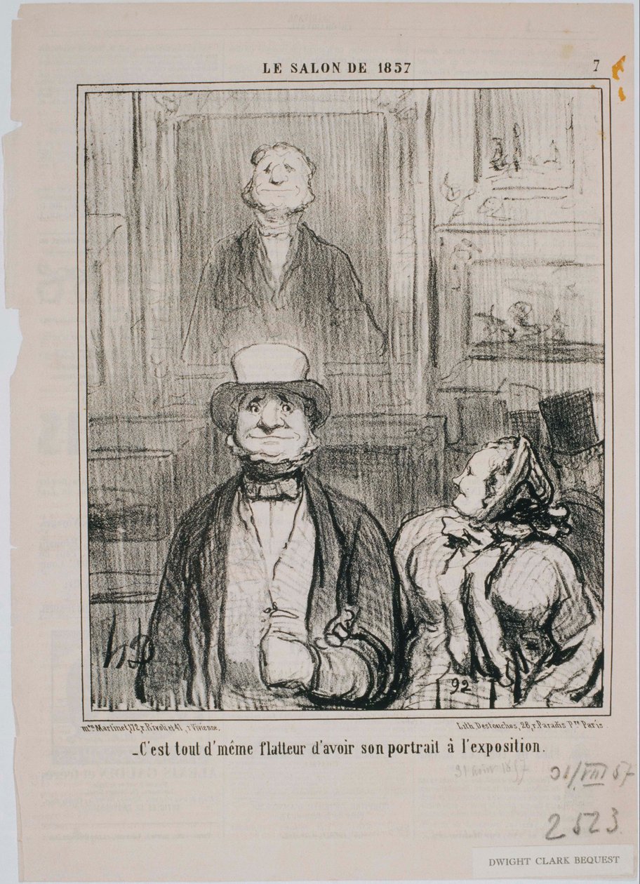 Salon z 1857 r. – komentarz, to właśnie w tej piwnicy… autorstwa Honoré Daumier